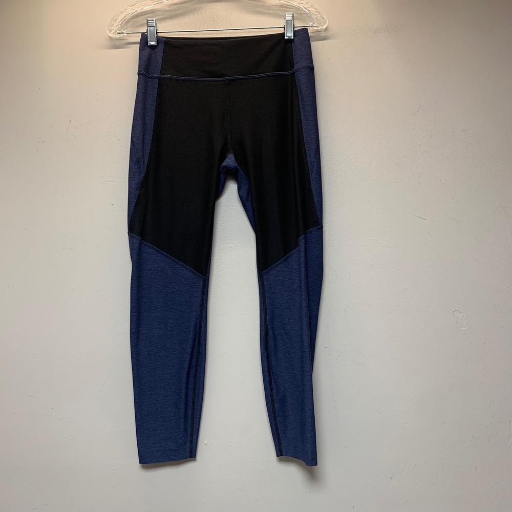 Outdoor Voices Warmup Leggings Womens Small Blue Black Excellent TechSweat 7/8